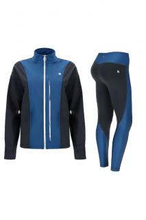 Sportovní set Freddy® Bio D.I.W.O. Pro - Made In Italy - Lehká bunda a legíny - Modrá/Šedá Barva: Modrá, Velikost: S