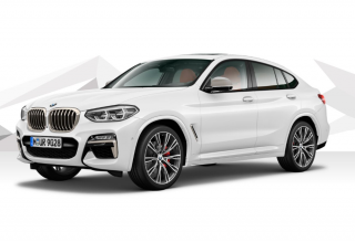 BMW X4 M40d- bílá  Alpine White