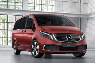 MERCEDES-BENZ EQV 300 L AVANTGARDE - červená Hyacinth metalíza