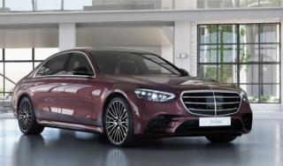 MERCEDES-BENZ S 400d 4matic 9G-tronic AMG LONG - červená rubellite metalíza