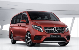 MERCEDES-BENZ V 220d 4matic AMG XL - červená Hyacinth metalíza