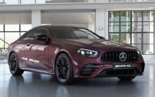 MERCEDES E COUPÉ 53 AMG 4matic - červená Rubellite metalíza