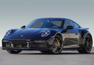 PORSCHE 911 Turbo S- černá Tief metalíza