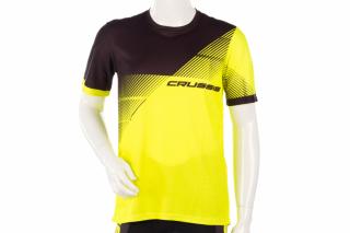 Sportovní tričko CRUSSIS, krátký rukáv, žlutá/černá Velikost: XXL