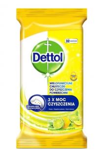 Dettol Antibakteriální vlhčené ubrousky Citron a Limeta 32ks