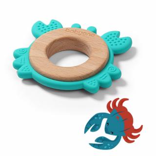 Baby Ono Dřevěné silikonové kousátko krab
