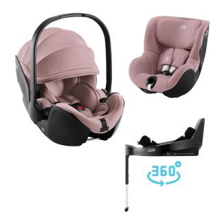 Britax Römer - set Baby-Safe Pro + Vario Base 5Z + autosedačka Dualfix 5z  (40-105cm) Barva: DUsty rose