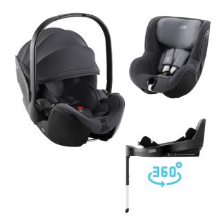 Britax Römer - set Baby-Safe Pro + Vario Base 5Z + autosedačka Dualfix 5z  (40-105cm) Barva: Midnight Grey