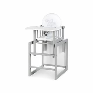 Klups AGA III židlička a stolek šedá polohovatelná - hvězdy