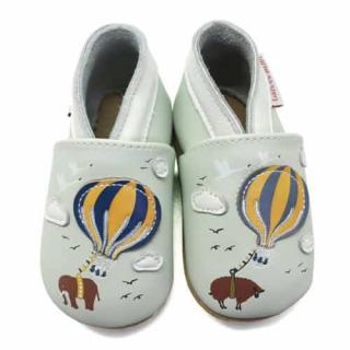 Lait et Miel - kožené capáčky Barefoot - Balón Valikost: 6-12 m.