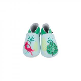 Lait et Miel - kožené capáčky Barefoot - Tropical Valikost: 6-12 m.