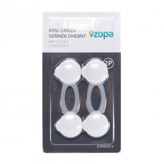 Zopa - Mini zámek skříněk ohebný 2ks, white