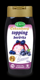 4slim Čekankový topping ovocný 330 g - 3 příchutě Vyber si z těchto lahodných příchutí: Brůvka