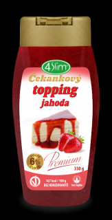 4slim Čekankový topping ovocný 330 g - 3 příchutě Vyber si z těchto lahodných příchutí: Jahoda