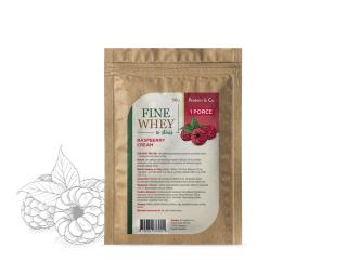 FINE WHEY – přírodní protein slazený stévií – 30 g Vyber si z těchto lahodných příchutí: Raspberry cream