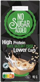 Frakonila Protein Chocolate No Sugar Added 90 g Vyber si z těchto lahodných příchutí: White Hazelnut crisps