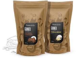 Gainer 4 kg (2 × 2 kg) za zvýhodněnou cenu Zvol příchuť: Fantastic chocolate, Zvol příchuť: Salted caramel