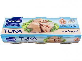 Nekton Tuňák ve vlastní šťávě celý 3x80 g