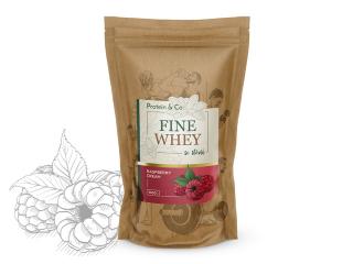 Protein&Co. FINE WHEY – přírodní protein slazený stévií 1 000 g Vyber si z těchto lahodných příchutí: Raspberry cream