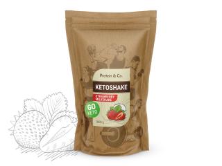 Protein&Co. Ketoshake – proteinový dietní koktejl 1 kg Vyber si z těchto lahodných příchutí: Strawberry milkshake, Váha: 1 000 g