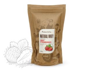 Protein&Co. Natural Whey 1 kg Vyber si z těchto lahodných příchutí: Dried strawberries, Váha: 500 g