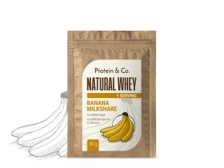 Protein&Co. NATURAL WHEY 30 g Vyber si z těchto lahodných příchutí: Banana milkshake