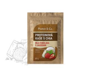 Protein&co. proteinová kaše s chia 80 g Vyber si z těchto lahodných příchutí: Jahoda s bílou čokoládou