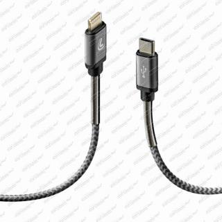 Kabel datový - adaptér USB C / Apple 8 pin 3A / 18W, 480MB/s 1m