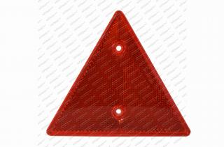 Odrazka červená trojúhelník bílý podklad