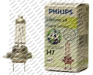 Žárovka 12V/H7  55W Philips EcoVision Lifetime 4x