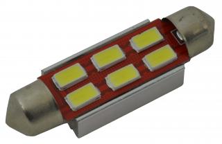Žárovka LED 24V sufit 42mm 6LED/5630SMD s chladičem