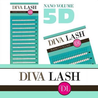 DIVA Nano Volume 5D řasy / C 0,07 Délka řas: 10 mm