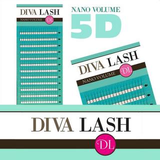 DIVA Nano Volume 5D řasy / D 0,07 Délka řas: 10 mm