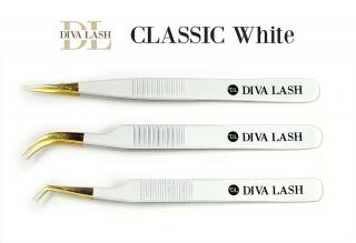PINZETY White DIVA LASH tvar: SADA 2 PINZET TYP: I + S