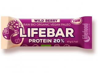 Bio tyčinka Lifebar protein Wild berry 47g