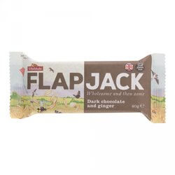 Flapjack ovesná tyčinka se zázvorem s polevou s čokoládovou příchutí 80 g