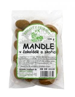 Mandle v čokoládě se skořicí 100g