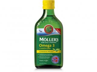 Möller's Omega 3 rybí olej citrón, 250ml