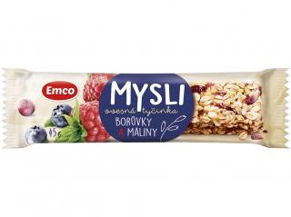 Mysli Ovesná tyčinka - Borůvky a maliny 45g