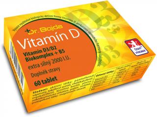 Vitamín D3/D2  Biokomplex + B5 extra silný 2000 I.U. 60tbl.