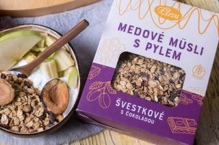 Medové müsli s pylem – švestky s čokoládou 370g