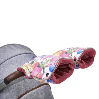 Little Angel rukavice na kočár Mazlík Barva: tisk růžová kytky/starorůžová