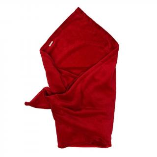 Bonding deka / zavinovačka novorozenecká 95x95 cm - červená mikroplyš