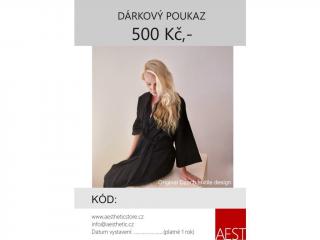Elektronický dárkový poukaz - slowfashion Hodnota: 500 KČ
