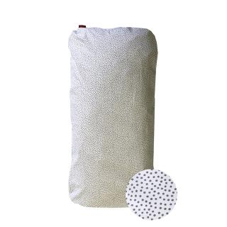 Hnízdo pro miminko péřové-podložka - bavlněné plátno - minimum šedá / bílá
