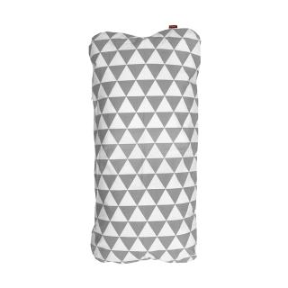 Hnízdo pro miminko péřové-podložka - bavlněné plátno - triangel šedá/bílá