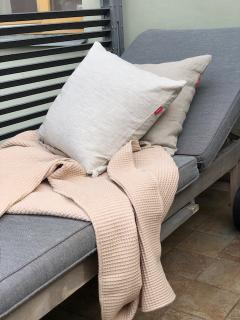 Letní vaflová deka - Světle šedá Bavlněná vaflovina: Béžová