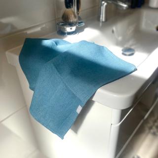 Lněný ručník / osuška -  Petrolová Rozměr mix: 95x150 cm