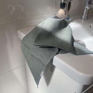 Lněný ručník / osuška - Šedozelená Rozměr mix: 95x150 cm