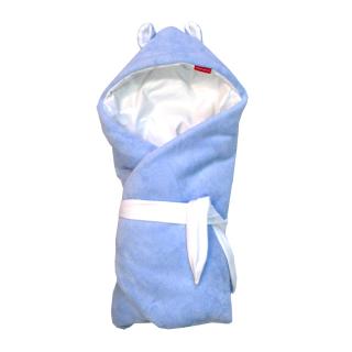 Rychlozavinovačka s kapucí novorozenecká - Letní - Mikroplyš / bavlna - 72x72cm Barva: 304 - modrá nebeská